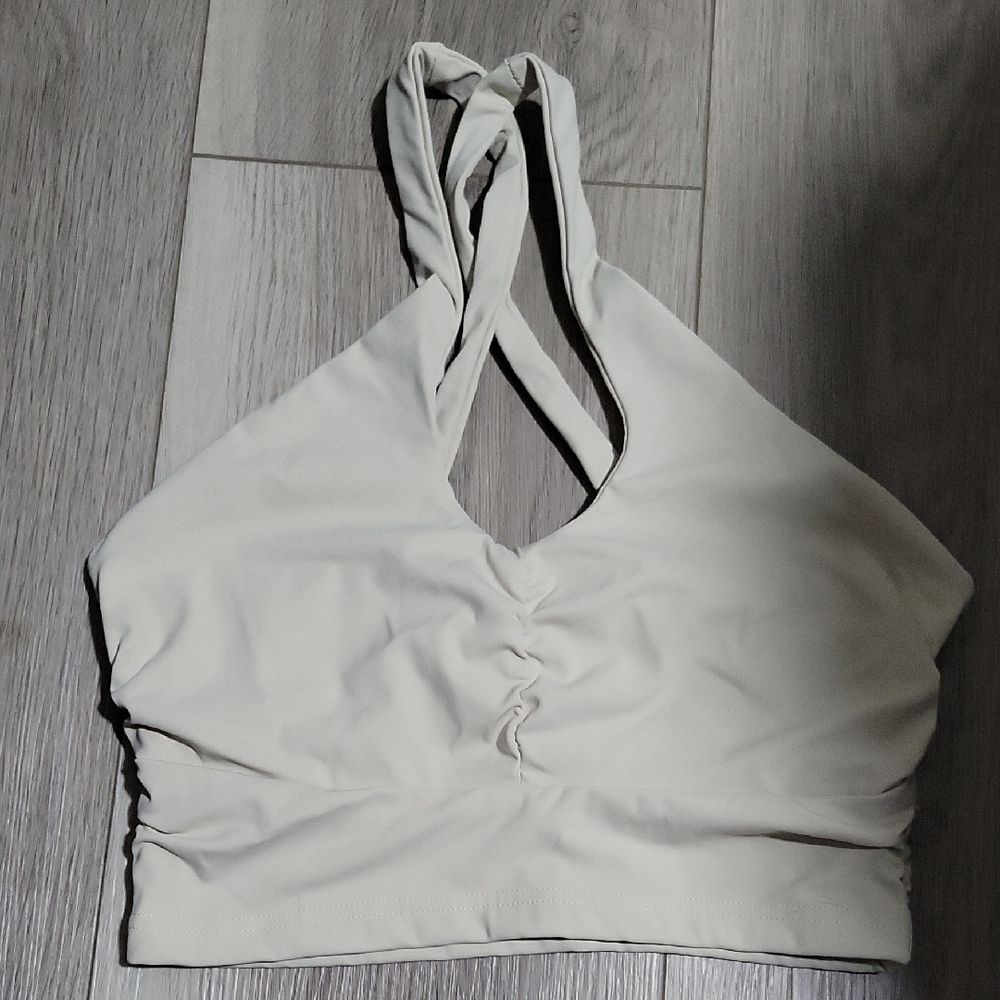 PrettyLittleThing Cream Crop Top
